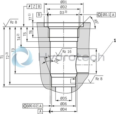 technical illustration-R900345744-Check valve, cartridge design
