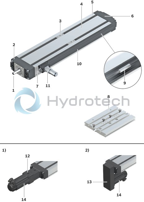technical illustration-R037230005-Screw support for the realization of high speeds on long assembly lengths for CKK-200
