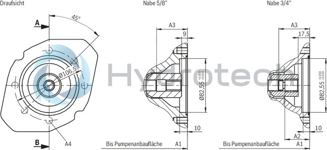 technical illustration-R987054609-Pump A10VSO BR31 with analog OBE