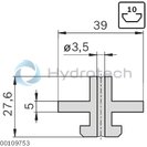technical illustration-SLIDING ELEMENT-Glider, middle, single-sided N10