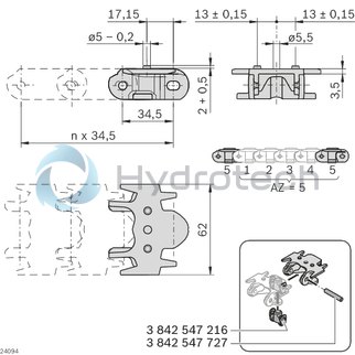 technical illustration-3842546014-Chain link for universal chain VFplus 120