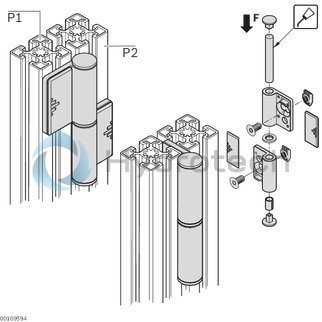 technical illustration-3842544554-Hinge, removable P1=45/60 P2=45/60