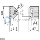 technical illustration-GUSSET-D28 bracket 60 x 47 x 4