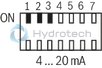 technical illustration-R978918205-Differential input, switchable from voltage to current input Additional non-isolated command value input Ramp generator, separately adjustable for upwards and downwards direction Cable break detection for current input 4 to 20&nbsp;mA Reverse polarity protection for the operating voltage Short-circuit protection and cable break detection of the solenoid conductor "Ready for operation" message Clocked power output stage
