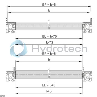 technical illustration-IDLE ROLLER-EcoFlow roller – steel, galvanized, EL = 525