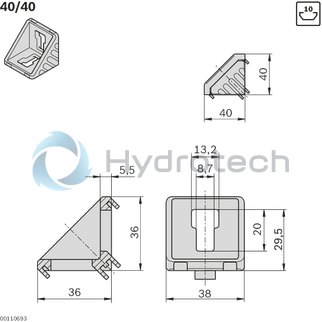 technical illustration-3842528967-Bracket (standard) 40x40