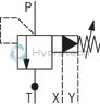 technical illustration-R901223095-For subplate mounting<br>
Porting pattern according to ISO&nbsp;6264-06-09-*-97 (NG10) and ISO&nbsp;6264-08-13-*-97 (NG25) For threaded connection 4 adjustment types for pressure adjustment, optionally<br>
• Rotary knob<br>
• Sleeve with hexagon and protective cap<br>
• Lockable rotary knob with scale<br>
• Rotary knob with scale 5 pressure ratings
