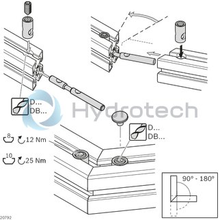 technical illustration-CONNECTOR-Quick connector, bendable – end-to-end N10