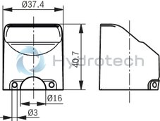 technical illustration-R901425454-Electronic pressure switch with display, 2 switching outputs, pressure range 0 &hellip; 400 bar, connector 4-pole M12x1 A-coded, throttle element