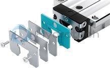 technical illustration-R165111320-Ball runner block, FNS, size 15, steel CS, accuracy high, low preload, without ball chain