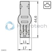 technical illustration-CAP COVER-Cover cap D17 x 44.6; signal gray
