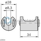 technical illustration-GUSSET-D28 bracket 60 x 47 x 4