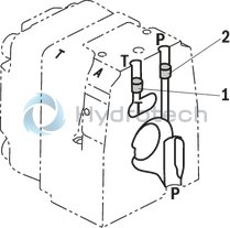 technical illustration-R978024207-Types of actuation (internal or external pilot control): Electro-hydraulic (type WEH) For subplate mounting Porting pattern according toISO&nbsp;4401 4/3-, 4/2- or 3/2-way version Spring or pressure centering, spring end position or hydraulic end position Wet-pin DC or AC solenoids, optional Electrical connection as individual or central connection Optional versions:<br>
- Manual override<br>
- Switching time adjustment<br>
- Preload valve in channel P of the main valve<br>
- Stroke setting and/or spool position monitoring
