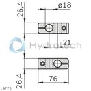 technical illustration-3842539500-Vertical clamping holder D18 L160