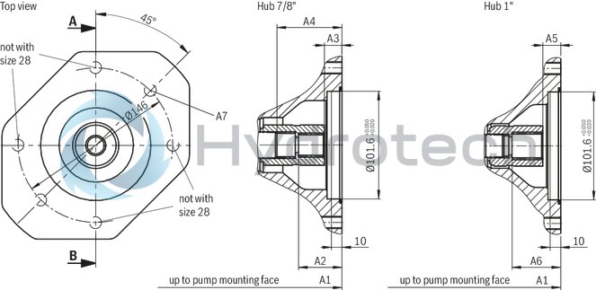 technical illustration-R987054609-Pump A10VSO BR31 with analog OBE