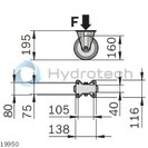 technical illustration-3842536738-Heavy duty wheel, trestle wheel, F3000