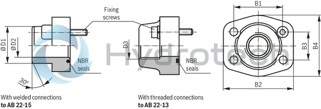 technical illustration-R901490342-Fixed displacement, size 122 cm³, pressure 175 bar, clockwise rotation, 600-1800 rpm, mounting flange SAE-C