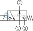 technical illustration-R901083205-3/2 directional poppet valve, direct operated with solenoid actuation