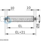 technical illustration-IDLE ROLLER-EcoFlow roller – steel, galvanized, EL = 525
