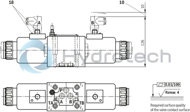 technical illustration-R901338517-Size 10, symbol J, electrical with solenoid, 24 V DC