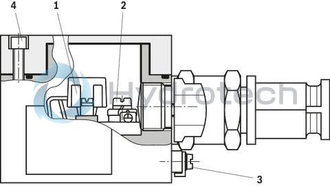 technical illustration-R901034850-Direct operated directional spool valve with solenoid actuation for intended use in potentially explosive atmospheres Porting pattern according to ISO&nbsp;4401-03-02-0-05 Subplates available in FE/ZN version (see dimensions) Wet-pin DC solenoids in hydraulic fluid Electrical connection with individual connection and cable gland With manual override, optional