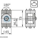 technical illustration-JOINT  45X45-Joint 45x45 standard support
