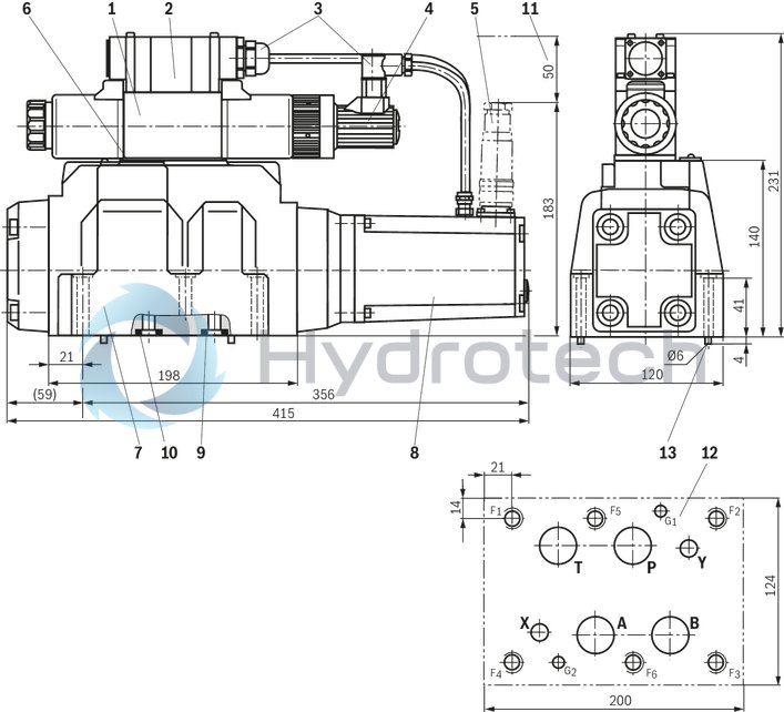 technical illustration-R900248533-Size 32, symbol W6, electrical with integrated electronics, 24 V DC