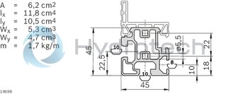 technical illustration-3842537321-Section profile MV45x45, L6070
