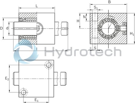 technical illustration-R109622080-Linear set (steel), DR1-20-WV-500, without seal