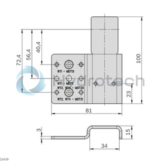 technical illustration-3842545144-Flat antenna mounting kit ID 200/MS-7 (longitudinal conveyor)