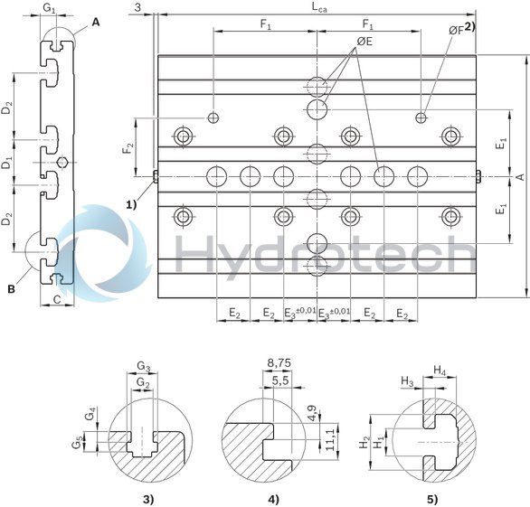 technical illustration-R037550010-Connection plates for CKK 090 &hellip; 200, R0375...10