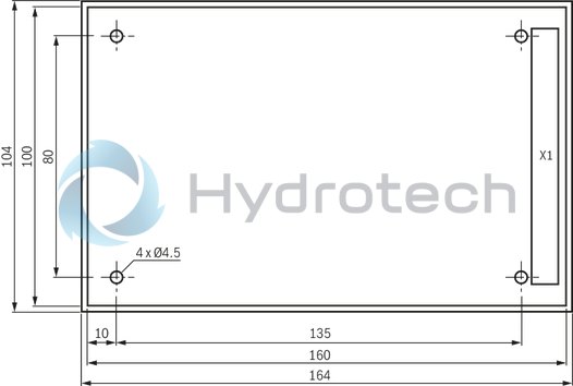 technical illustration-R978918205-Differential input, switchable from voltage to current input Additional non-isolated command value input Ramp generator, separately adjustable for upwards and downwards direction Cable break detection for current input 4 to 20&nbsp;mA Reverse polarity protection for the operating voltage Short-circuit protection and cable break detection of the solenoid conductor "Ready for operation" message Clocked power output stage