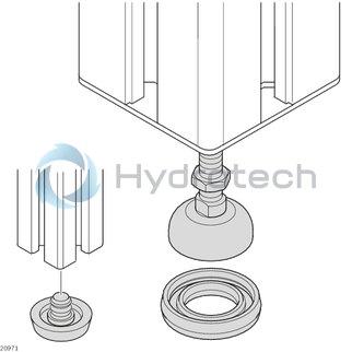 technical illustration-LEVELING FOOT-Leveling foot D44 M12x85