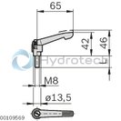 technical illustration-CLAMP LEVER-Clamping lever M8 L55