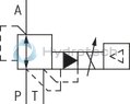 technical illustration-R901319104-Size 6, P &rarr; A, electrical with integrated electronics, 24 VDC