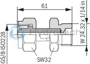 technical illustration-R901435305-Bladder-type accumulator size 20 liters, 330 bar for industrial applications at standard temperatures