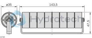 technical illustration-3842546107-Roller cleat D35 65-120