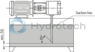 technical illustration-R900984025-Internal gear pump, size 20, pressure 350 bar for industrial applications, open circuit