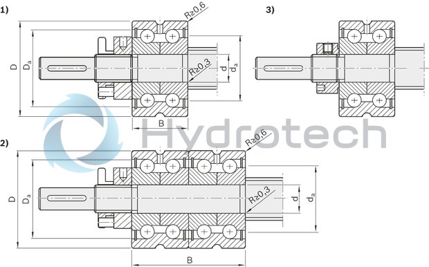 technical illustration-R159011730-Assembly group bearing unit LAN, size 25 x 5/10/25