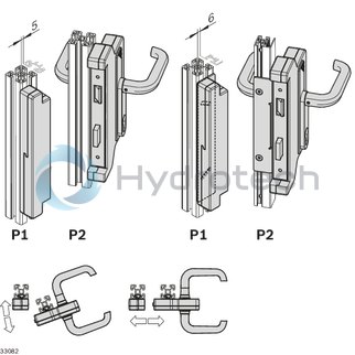 technical illustration-SWING DOOR LOCK-Chamber lock, swing door