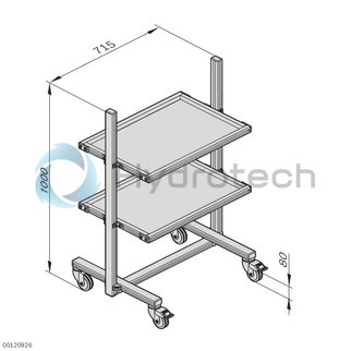 technical illustration-3842518120-Material shuttle Logistics Economic 1 shelf ESD