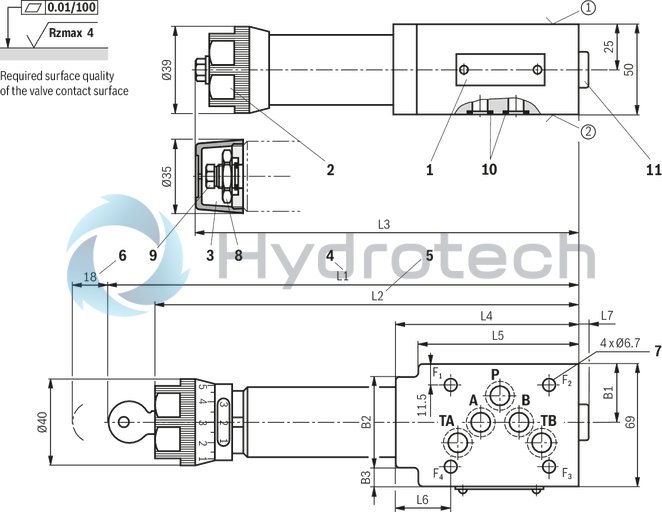 technical illustration-R900410876-Size 10, P2 &rarr; P1, mechanical