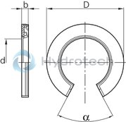 technical illustration-R133175050-Wiper seal (super, standard), d = 50, open