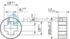 technical illustration-R900932269-INTERNAL GEAR PUMP, size 16, pressure 250 bar for industrial and mobile applications, open circuit
