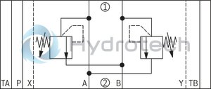 technical illustration-R901438983-Size 10, symbol P - T, with manual actuation