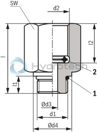 technical illustration-R900771208-For measuring and displaying pressure in hydraulic systems