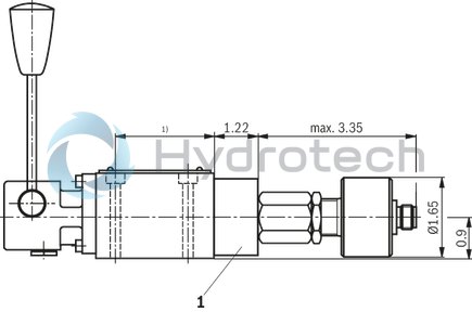 technical illustration-R900479282-4/3-, 4/2- or 3/2-way version Porting pattern according to DIN&nbsp;24340 form A (without locating hole) Porting pattern according to ISO&nbsp;4401-03-02-0-05 (with locating hole) Type of actuation: Roller plunger Inductive position switch and proximity sensors (contactless)
