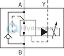 technical illustration-R901311469-Size 10, B &rarr; A, electrical with external electronics, 24 VDC