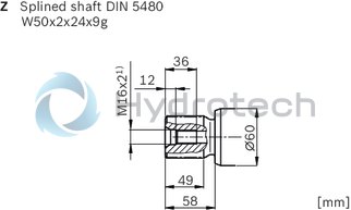 technical illustration-R902160744-Space-saving construction due to recessed mounting flange Easy to install, simply slide into the mechanical gearbox High power density Very high total efficiency High starting efficiency Optional with integrated pressure relief valve Optional with mounted addifitonal valve: counterbalance valve (BVD/BVE), flushing and boost-pressure valve Bent-axis design