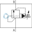 technical illustration-R900943087-Suitable for use as preload, sequencing and changeover valve For subplate mounting Porting pattern according to ISO&nbsp;5781 As cartridge valve 4&nbsp;pressure ratings 4 adjustment types:<br>
&bull; Rotary knob<br>
&bull; Sleeve with hexagon and protective cap<br>
&bull; Lockable rotary knob with scale<br>
&bull; Rotary knob with scale Check valve, optional